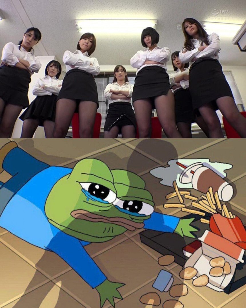 Japanese Women Looking Down On Kid Who Fell Meme Template