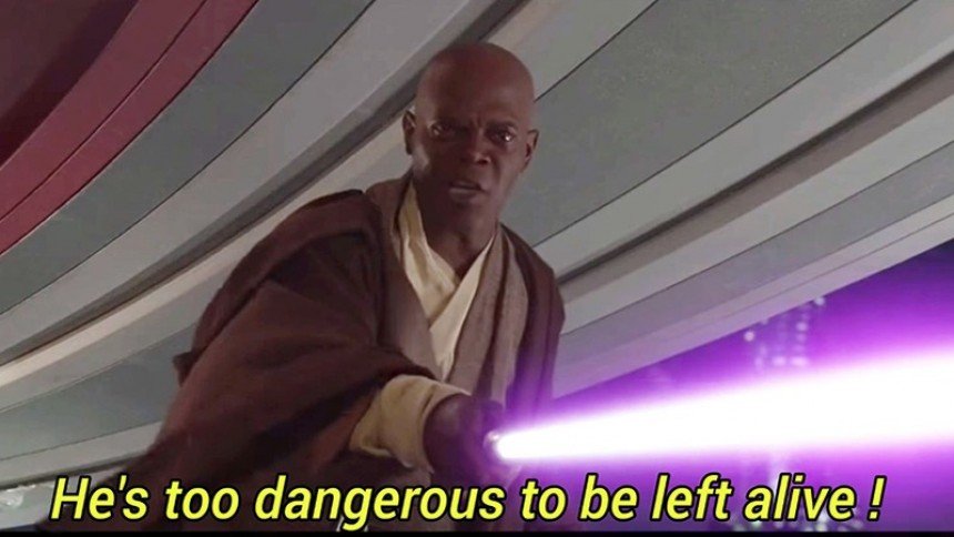 He Is Too Dangerous To Be Left Alive Meme Template